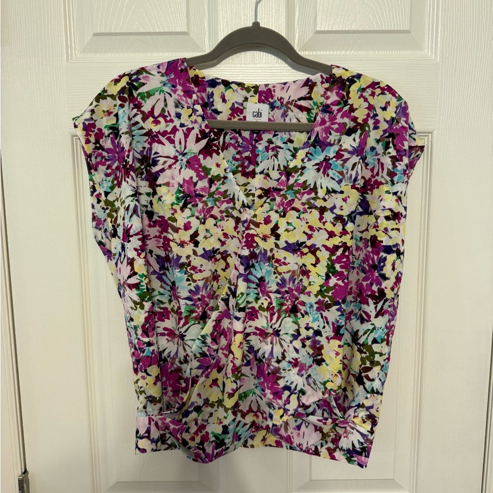 CAbi Multicolor Floral Blouse